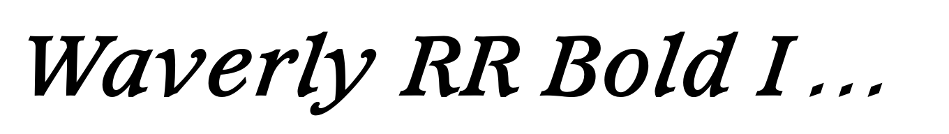 Waverly RR Bold Italic